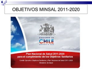 OBJETIVOS MINSAL 2011-2020
 