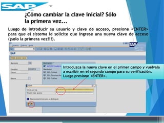 Luego de introducir su usuario y clave de acceso, presione <ENTER>
para que el sistema le solicite que ingrese una nueva clave de acceso
(¡solo la primera vez!!!).
¿Cómo cambiar la clave inicial? Sólo
la primera vez...
Introduzca la nueva clave en el primer campo y vuélvala
a escribir en el segundo campo para su verificación.
Luego presione <ENTER>.
 