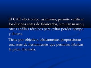 Sistemas cad cam cae capp | PPT