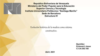 Republica Bolivariana de Venezuela
Ministerio del Poder Popular para la Educación
Superior Ciencia y Tecnologia
Instituto ...