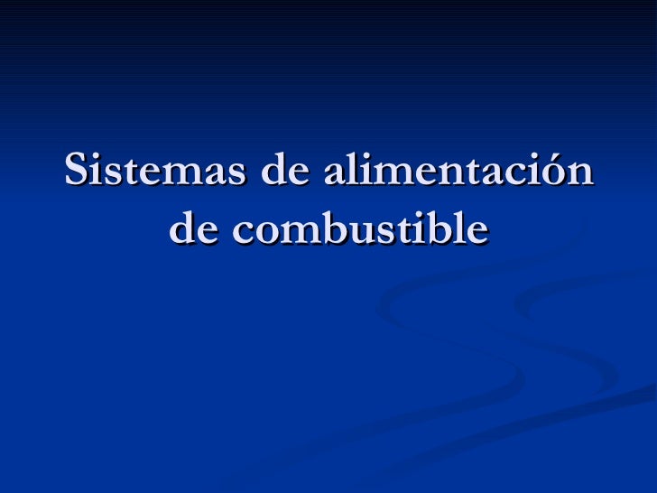 Sistema de alimentación diesel ppt