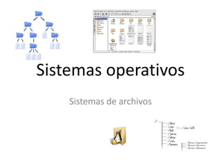 Sistemas operativos
Sistemas de archivos
 