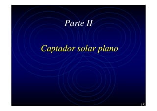 Parte II
Captador solar plano

15

 