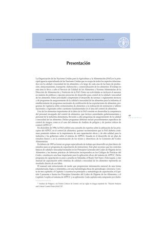 Sistemas de calidad e inocuidad de los alimentos | PDF