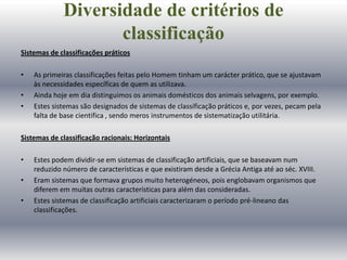 Sistemas De ClassificaçãO