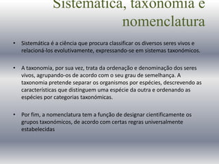 Sistemas De ClassificaçãO