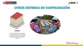 TARIFAS
Para consultorías en general y
consultoría de obra. Cuando no
puede conocerse con precisión
el tiempo de prestación del
servicio.
 