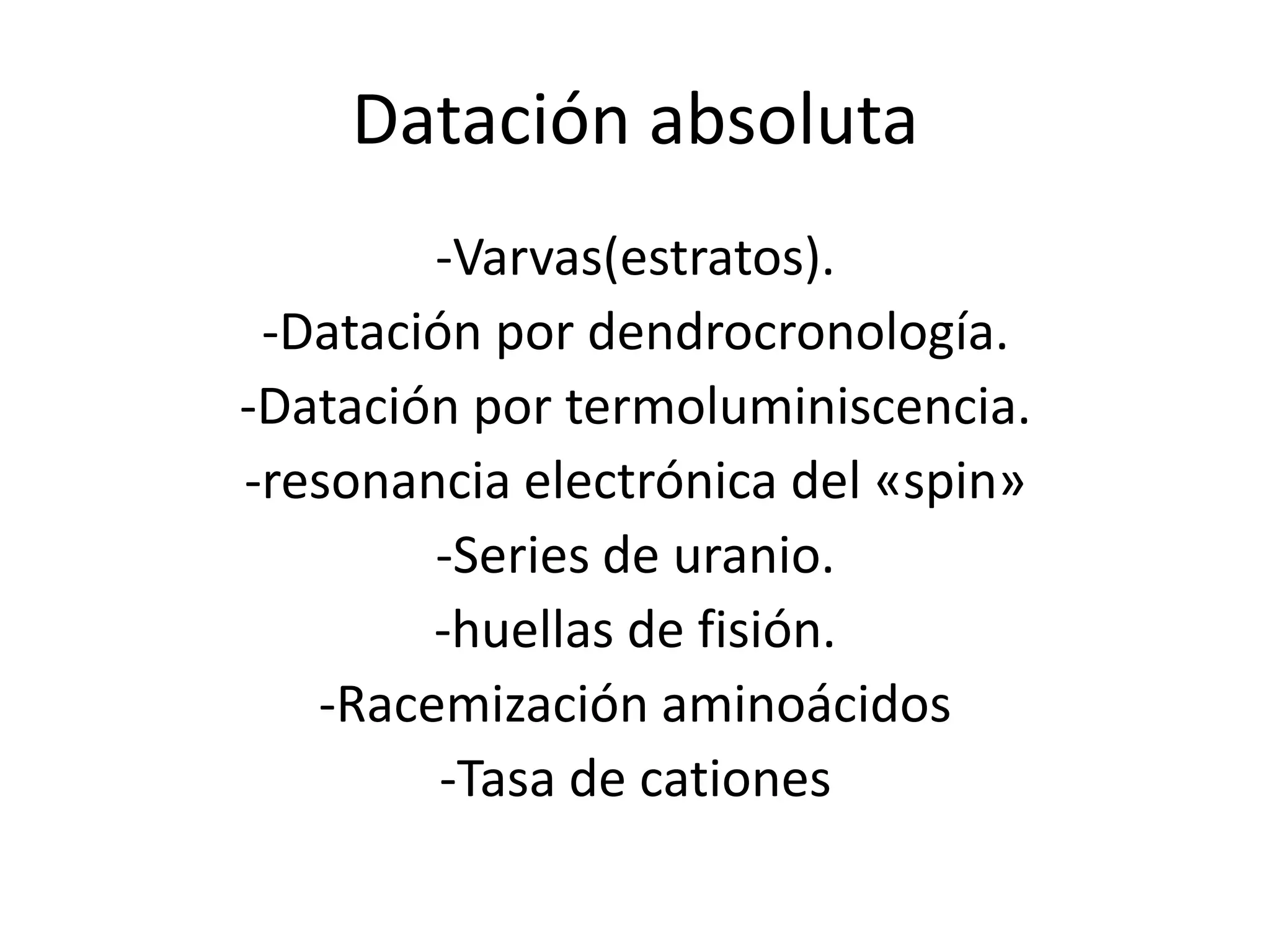 Datacion Sistemas de datación | PPTX