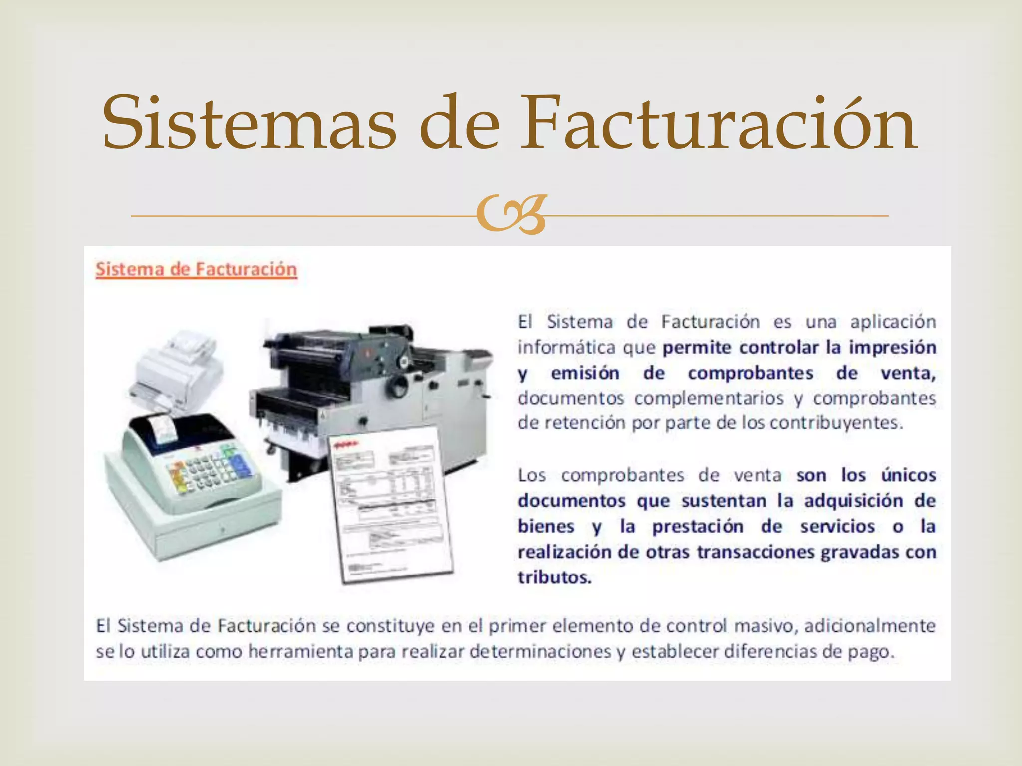Sistemas de Facturación
