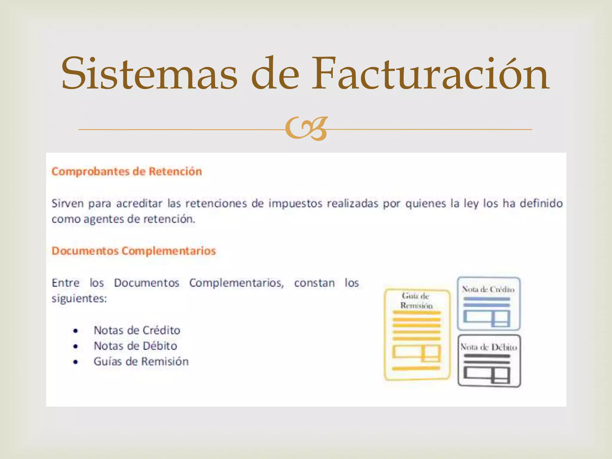 Sistemas de Facturación