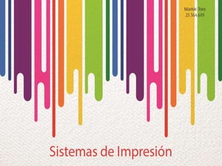 Catálogo "Sistemas de Impresiones"