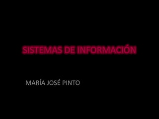 SISTEMAS DE INFORMACIÓN MARÍA JOSÉ PINTO 