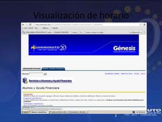 Visualización de horario
 