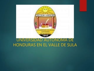 UNIVERSIDAD AUTÓNOMA DE
HONDURAS EN EL VALLE DE SULA
 