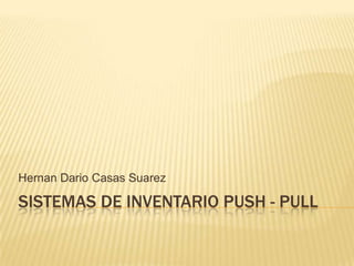 Hernan Dario Casas Suarez

SISTEMAS DE INVENTARIO PUSH - PULL
 