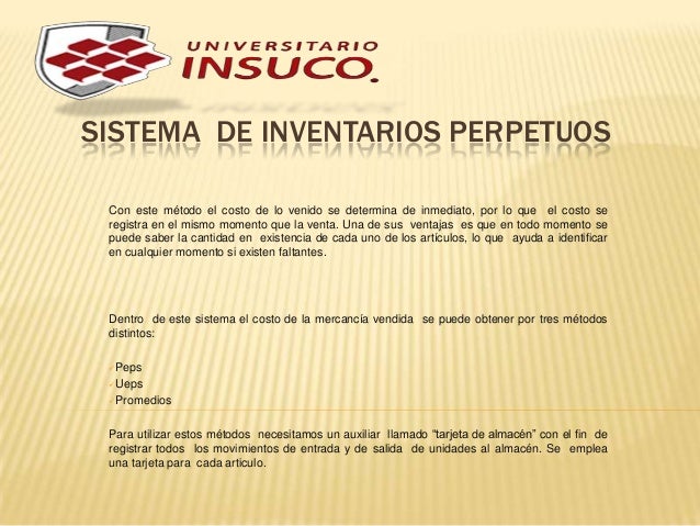 Sistemas de inventarios perpetuos ya