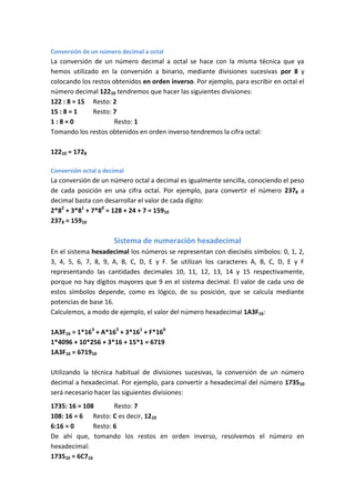 Sistemas de Numeración