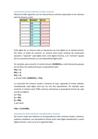 Sistemas de Numeración