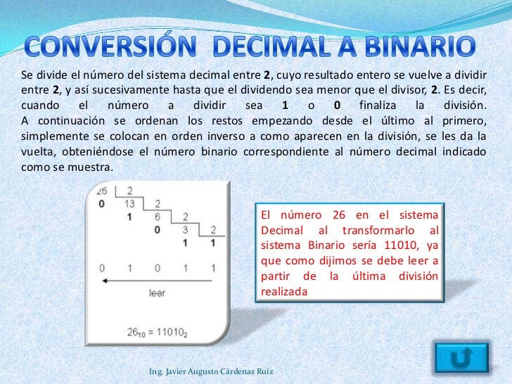 Sistemas de numeración (Binario, Octal, Hexadecimal, Decimal)