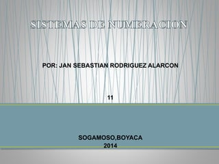 POR: JAN SEBASTIAN RODRIGUEZ ALARCON
11
SOGAMOSO,BOYACA
2014
 