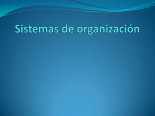 Sistemas de organización