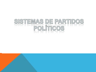 Sistemas de Partidos Políticos