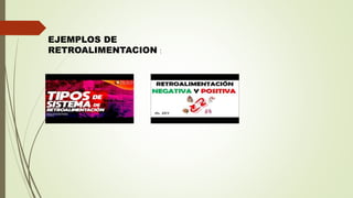 EJEMPLOS DE
RETROALIMENTACION :
 