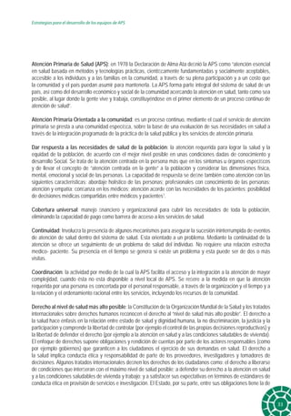 Sistemas de Salud basados en la Atención. APS Estrategias Desarrollo ...
