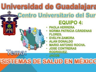 Sistemas de salud en mexico