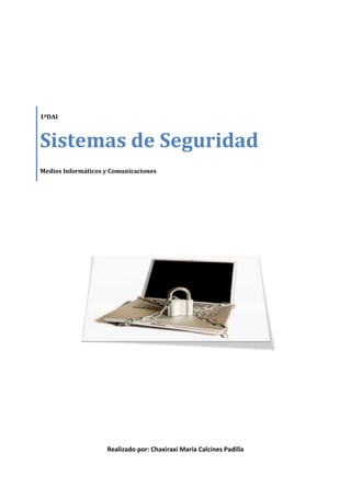 1ºDAI



Sistemas de Seguridad
Medios Informáticos y Comunicaciones




                    Realizado por: Chaxiraxi María Calcines Padilla
 