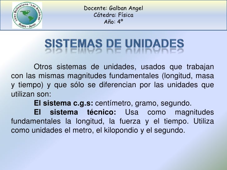 Sistemas de unidades