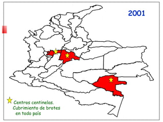 2001




Centros centinelas.
Cubrimiento de brotes
 en todo país
 