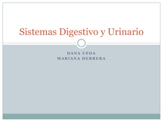 Dana Ueda Mariana HERRERA Sistemas Digestivo y Urinario 
