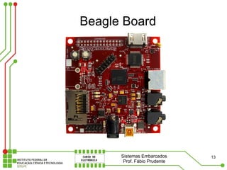 Beagle Board




      Sistemas Embarcados     13
       Prof. Fábio Prudente
 