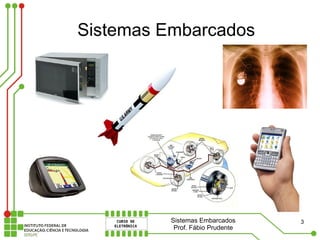 Sistemas Embarcados




          Sistemas Embarcados     3
           Prof. Fábio Prudente
 