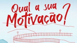 Qual sua motivação?
Objetivo da Disciplina
 