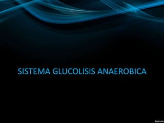 SISTEMA GLUCOLISIS ANAEROBICA 
 