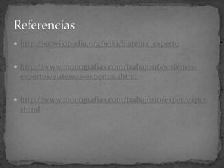 Los Sistemas Expertos, con su capacidad para combinar información y reglas de actuación, han sido vistos como una de las posibles soluciones al tratamiento y recuperación de información, no sólo documental. La década de 1980 fue prolija en investigación y publicaciones sobre experimentos de este orden, interés que continua en la actualidad.Recuperación de información