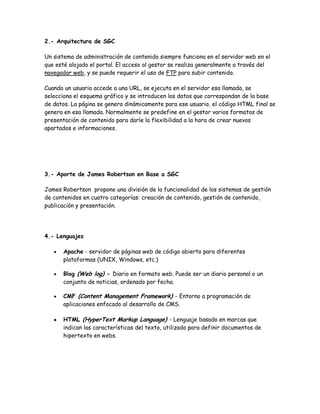 Sistemas gestores de contenidos