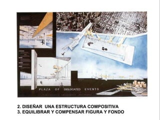 2. DISEÑAR UNA ESTRUCTURA COMPOSITIVA
3. EQUILIBRAR Y COMPENSAR FIGURA Y FONDO
 