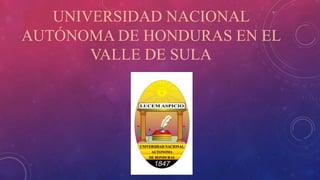 UNIVERSIDAD NACIONAL
AUTÓNOMA DE HONDURAS EN EL
VALLE DE SULA
 