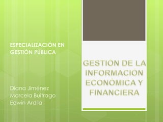 Gestión de la información financiera y económica