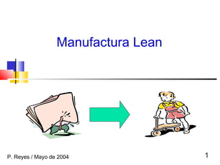 1
Manufactura Lean
P. Reyes / Mayo de 2004
 
