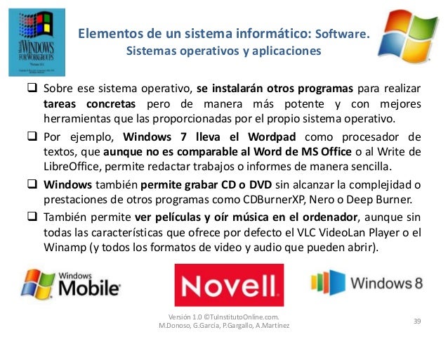Sistemas informáticos. 1º eso. 01. elementos de un sistema