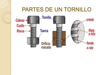 PARTES DE UN TORNILLO
 