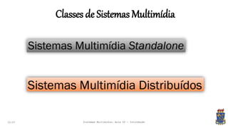 Classes de Sistemas Multimídia
22:07 Sistemas Multimídia: Aula 02 - Introdução
 