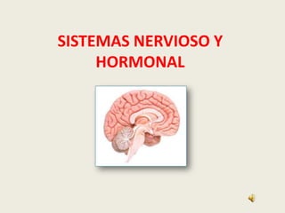 SISTEMAS NERVIOSO Y
HORMONAL

 