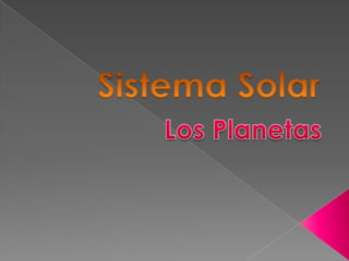 Sistema Solar Los Planetas 