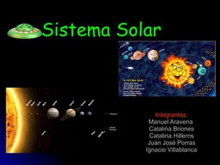 Sistema Solar Integrantes: Manuel Aravena  Catalina Briones Catalina Hillerns Juan José Porras Ignacio Villablanca 