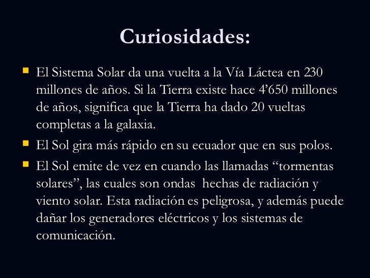 Resultado de imagen de sistema solar curiosidades